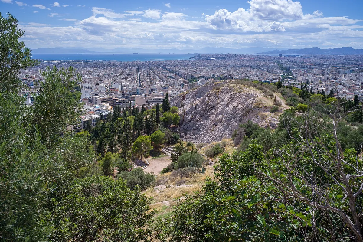 Filopappou Hill or Hill of the Muses in Athens