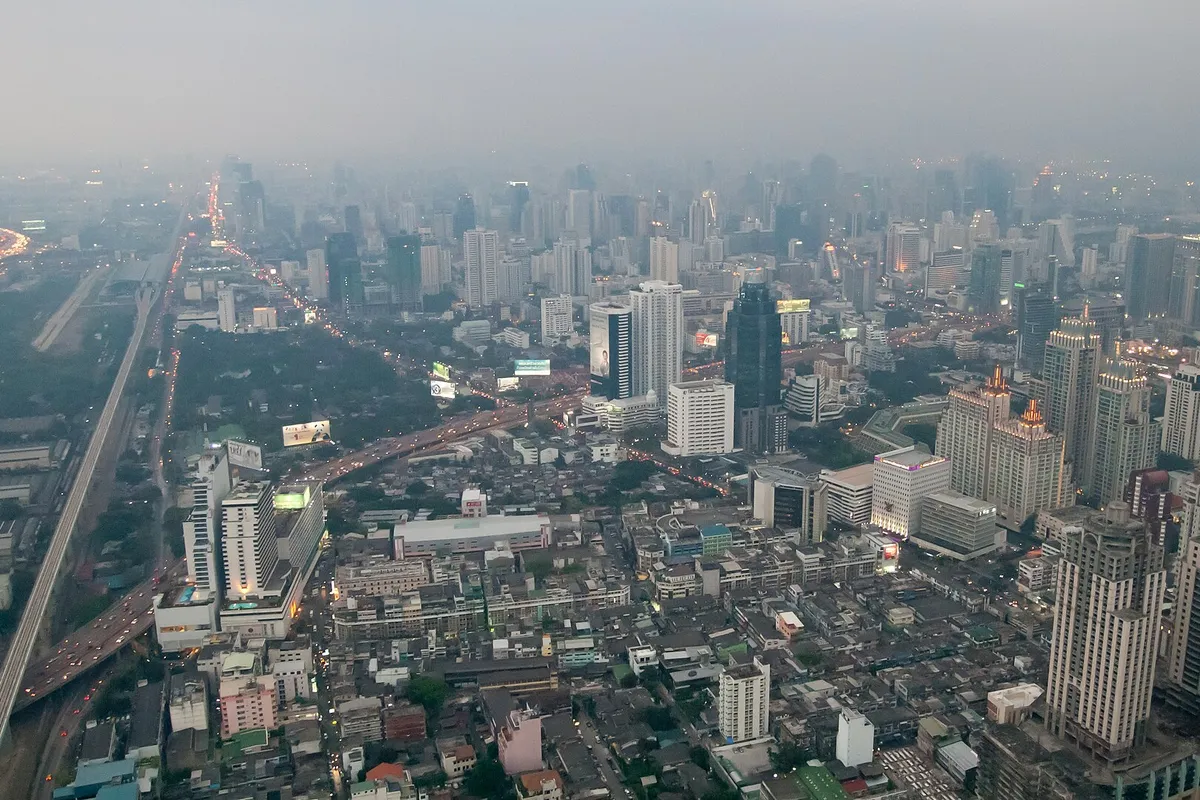 Bangkok, Thailand, High angle aerial view