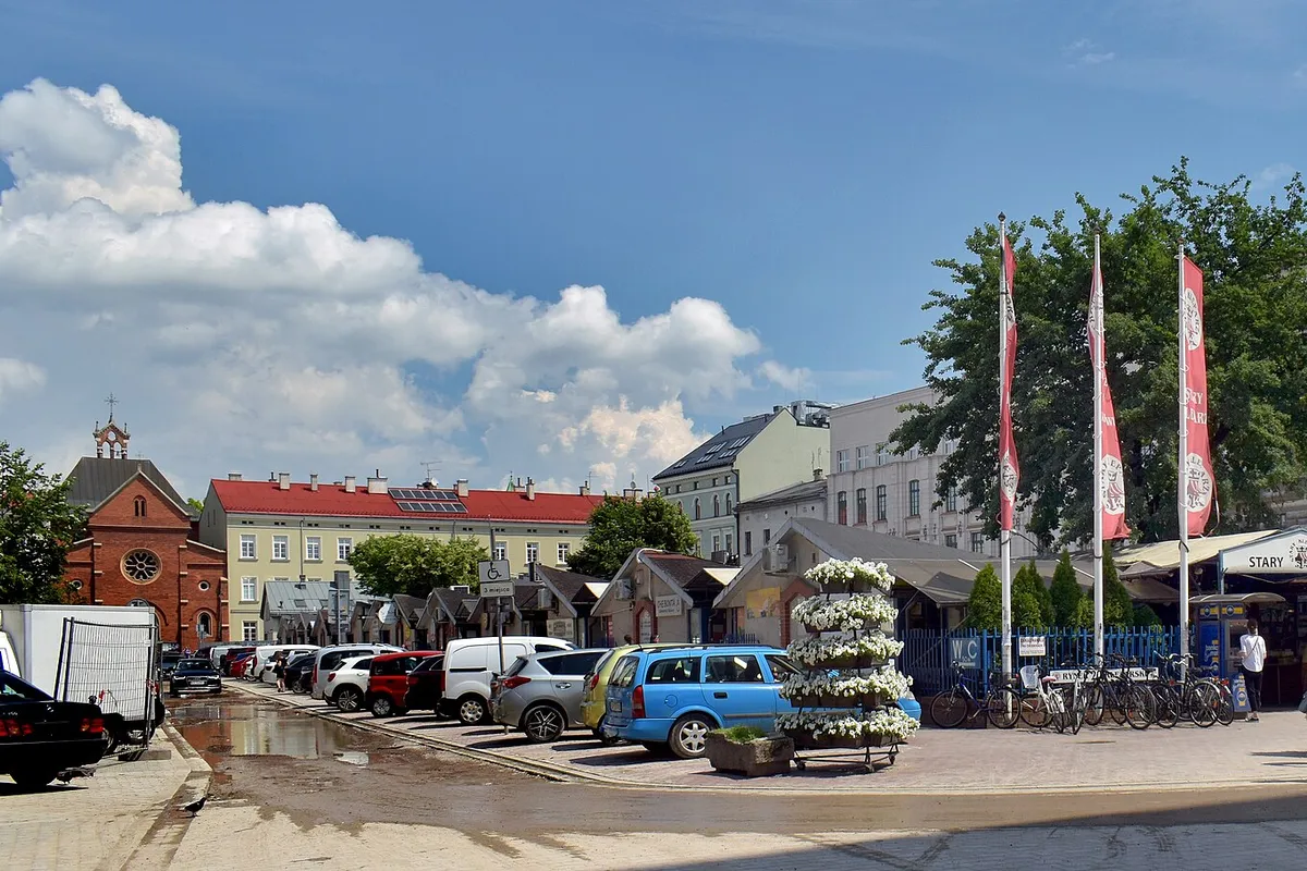 Kleparski Market Square (view from S), Kraków, Poland
