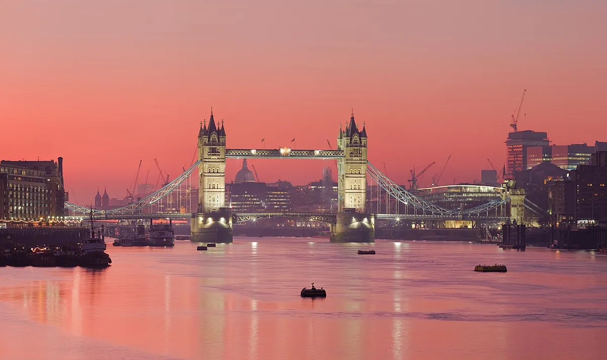 London Thames Sunset panorama - Feb 2008