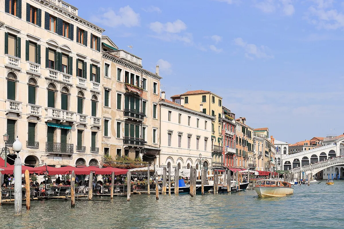 Panorama of Canal Grande and Ponte di Rialto, Venice - September 2017