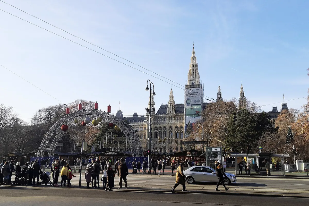 Wien, Rathausplatz, Weihnachtsmarkt 2019