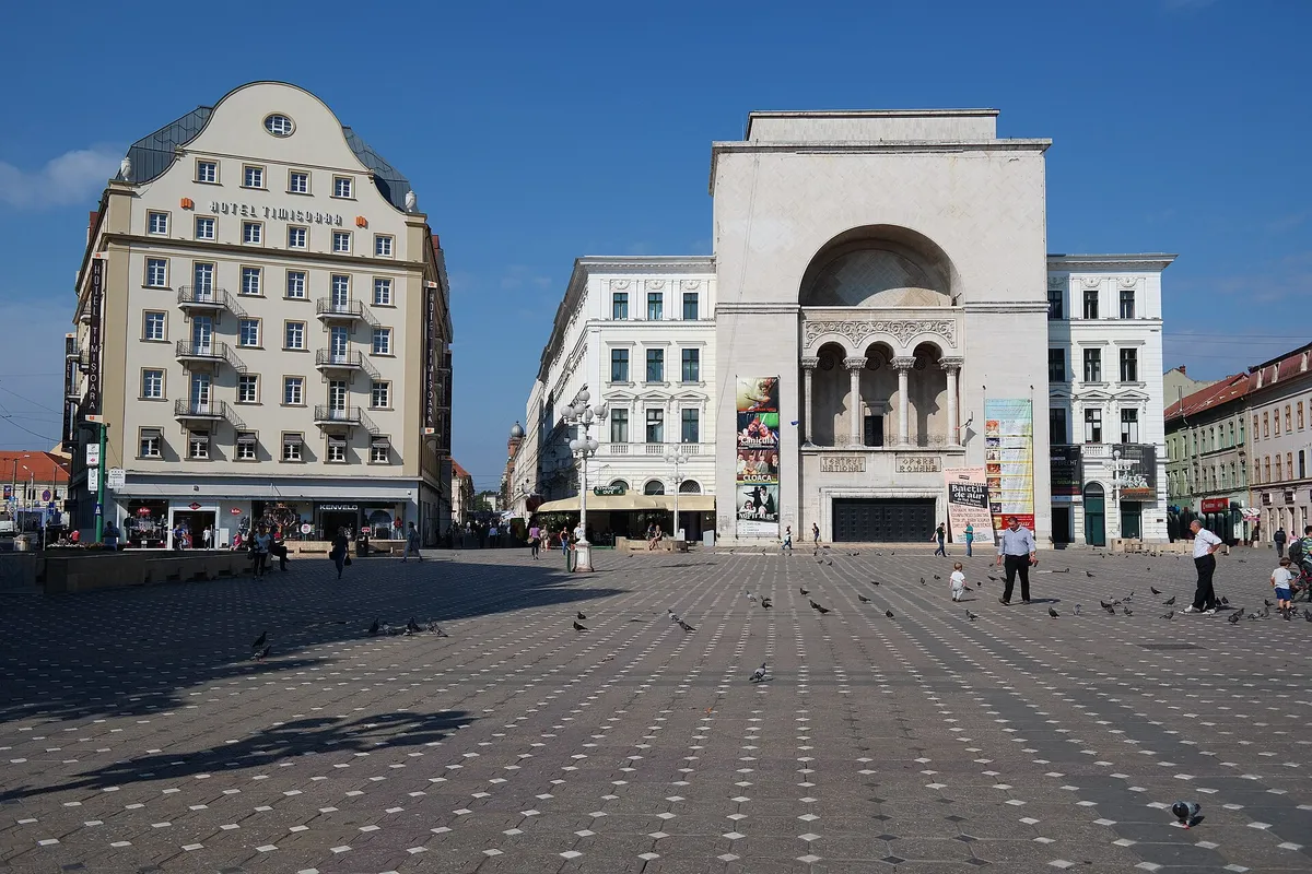 Victory Square in Timișoara Romania