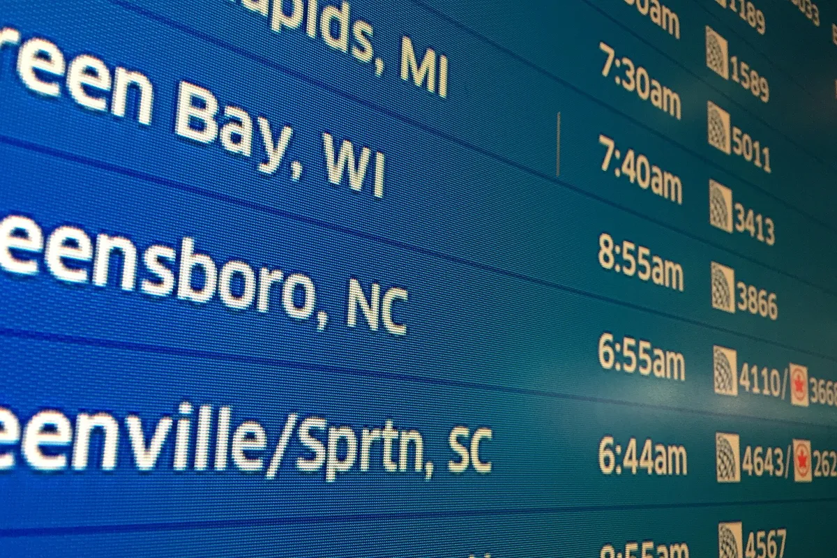 Departure Board at ORD