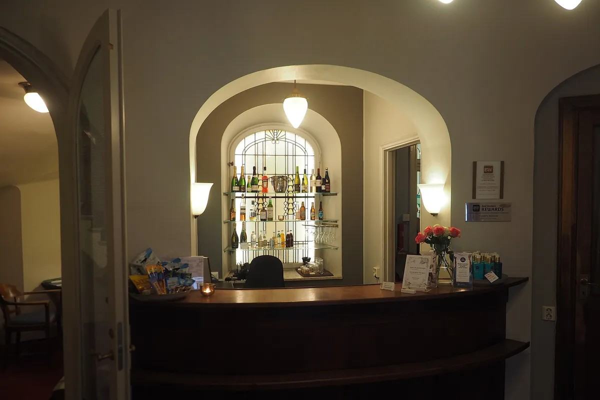 Reception desk at Hotel Esplanade in Stockholm
