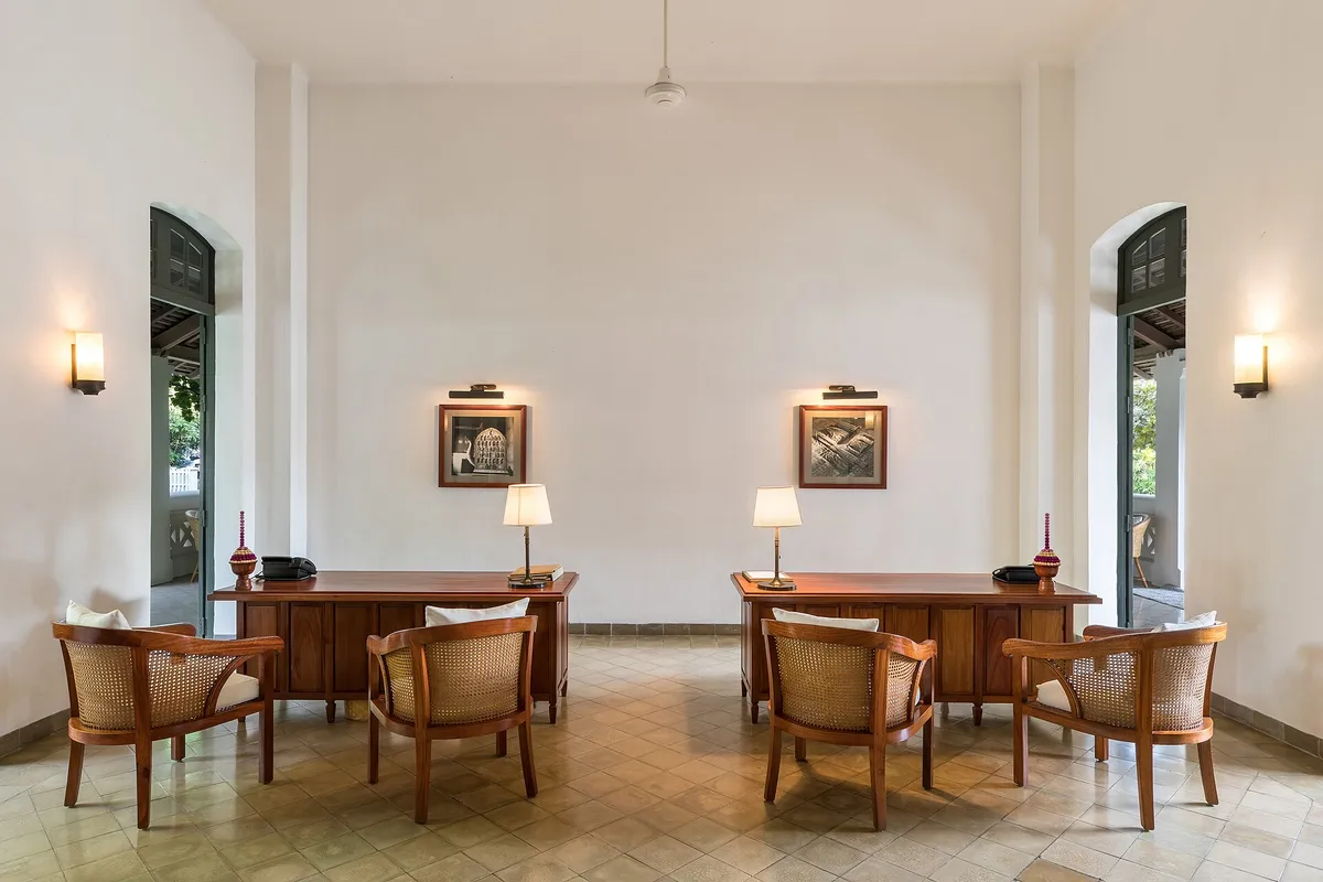 Reception desks of Amantaka luxury Resort & Hotel in Luang Prabang Laos
