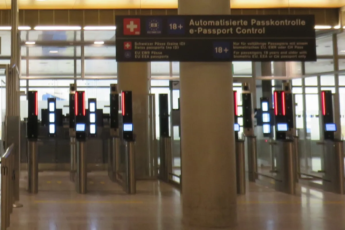 Zurich International Airport e-Passport control gates