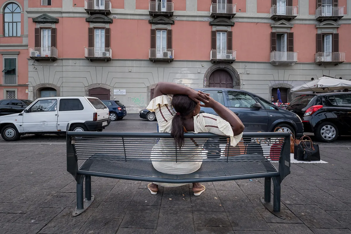 Street vendor, Via Cesario Console, Naples, Italy (PPL1-Corrected) julesvernex2